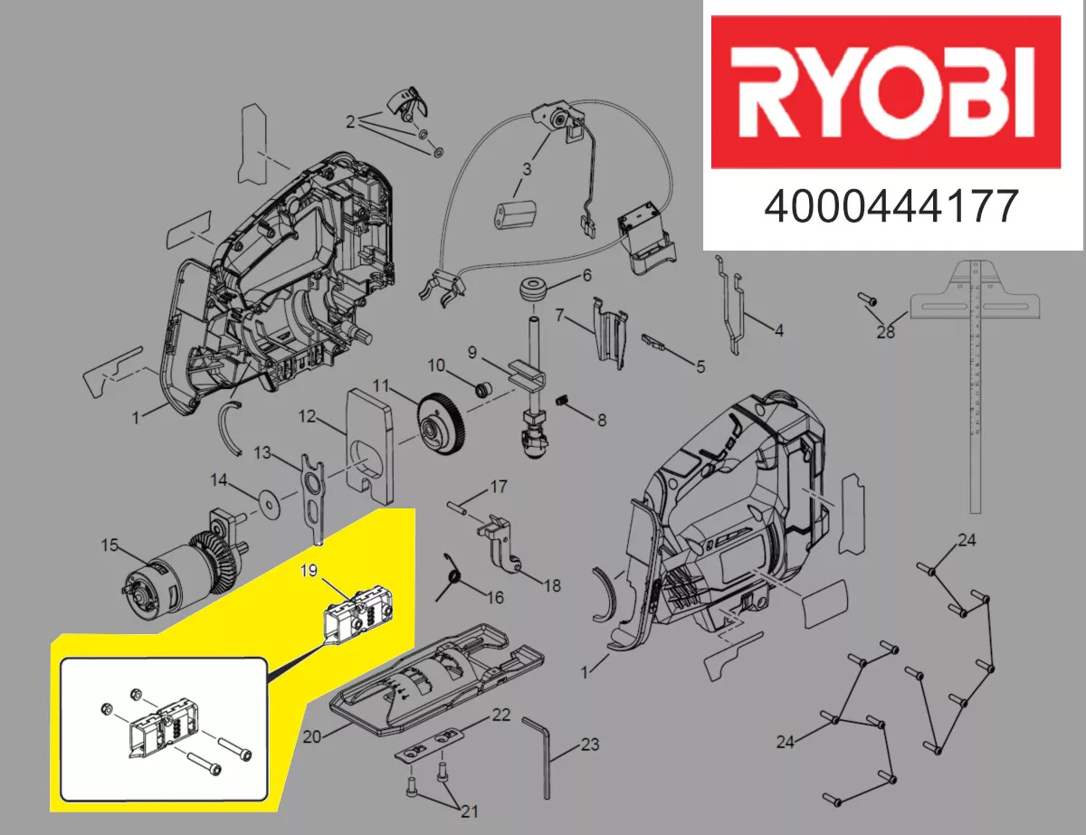 support plaque de base réf. 5131032085 Ryobi